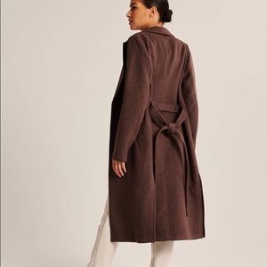 NWT Abercrombie and Fitch Belted Dad Coat